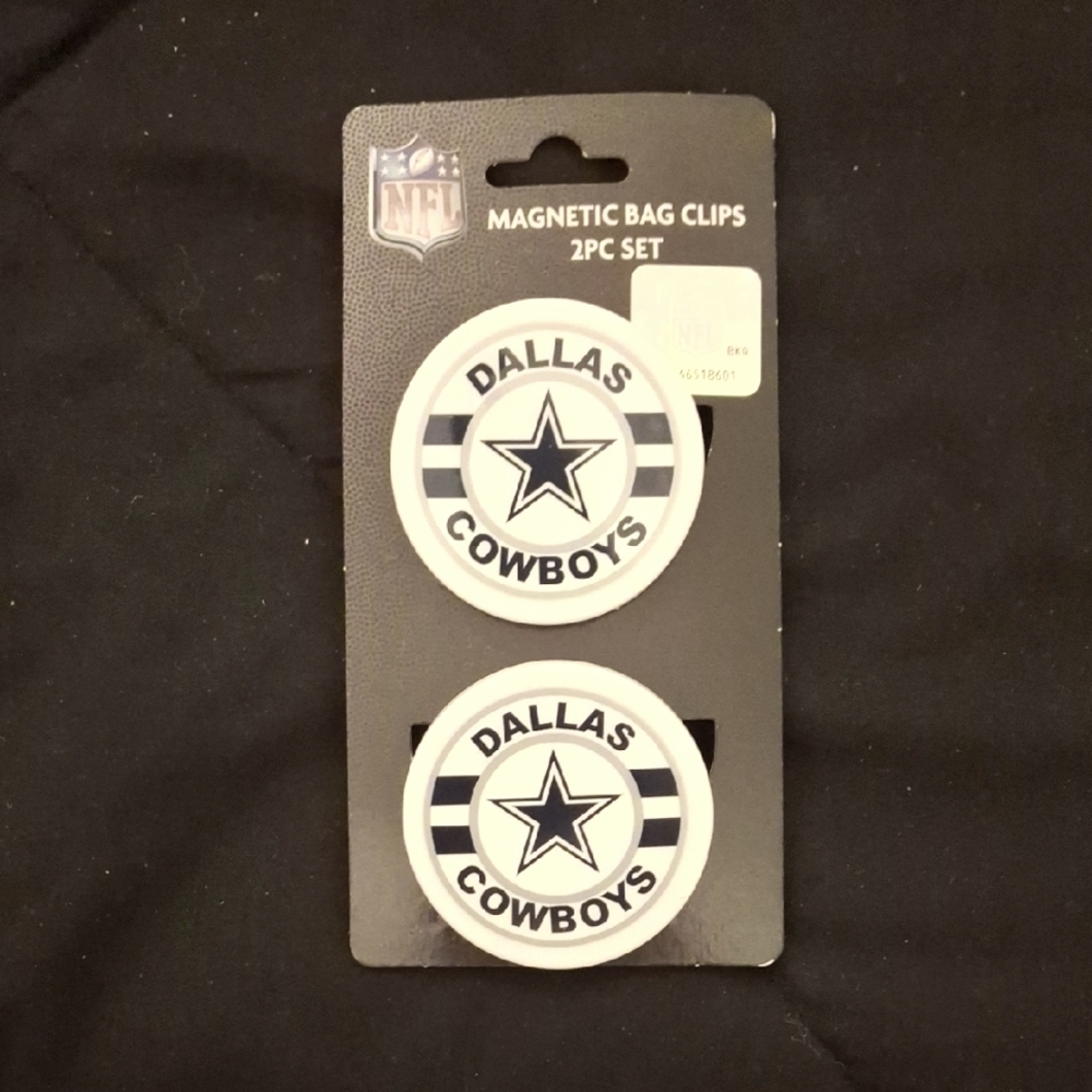 NFL Dallas Cowboys Blue & White Magnetic Bag Clips
